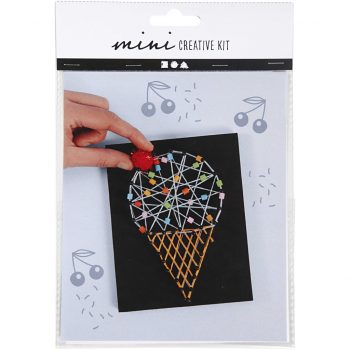 Mini Kreativ-Set, String Art - Eiswaffel