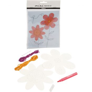 Mini Kreativ-Set, Stickvorlagen - Blumen – Bild 2