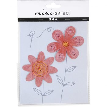 Mini Kreativ-Set, Stickvorlagen - Blumen